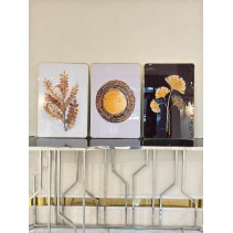  Set of 3 Crystal Glass Painting For Wall Decor [16x24 inch each]