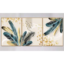 Set of 3 Piece Porcelain Frame / Crystal Paintings Home Decor