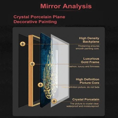 Crystal Painting  Set of 3 with Aluminum Frame 
