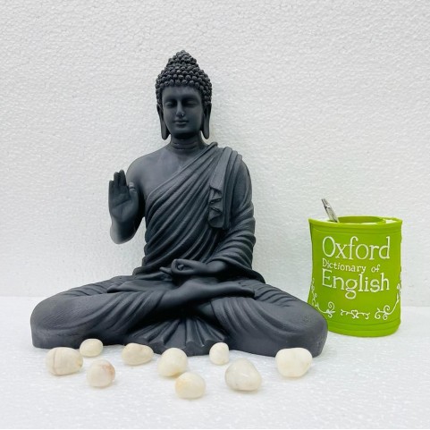 Black 15 Inch Buddha Statue 