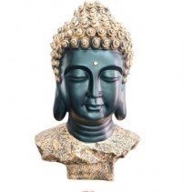 Buddha Face  Black - 16"  