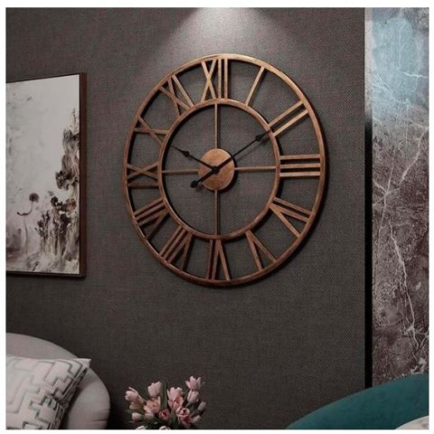 Brown Circle 24" Wall Clock