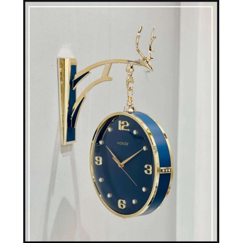 Double Sided Modern Wall Clock - Blue Double Sided Modern Wall Clock - Blue